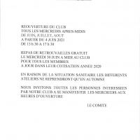 Reprise des activités au Club Seniors de Morhange